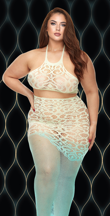 Lapdance Green Goddess 2-Piece Lingerie Set — Mint Green - X-LC130-X