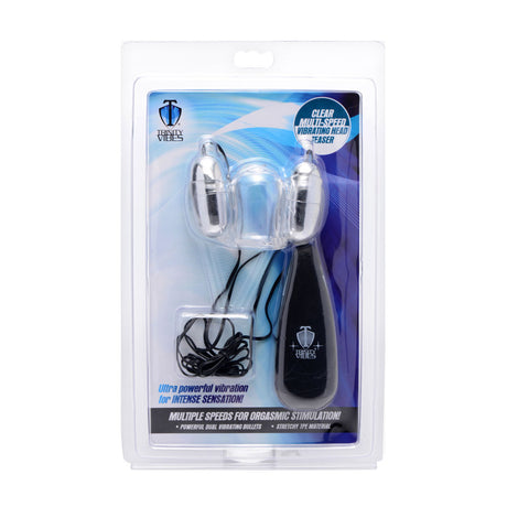 XR Brands Clear Multi-Speed Head Teaser Vibrator Sleeve - TV-AF684