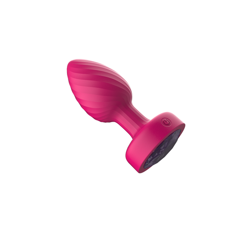 Viben Twila Twirling Light-Up Vibrating Anal Plug with Purple Gem & Pink Heart Remote - VB-CC9159