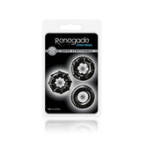 nsnovelties Renegade Dyno Rings — Black, Stretchy TPE - NSN-1111-33