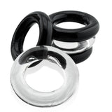 Jacker 5-Stack Five-Pack Tube Super-Strong Cockrings Clear Black