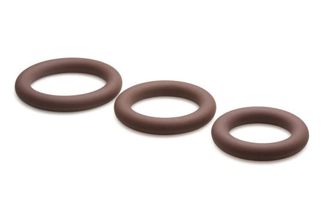 Curve Toys Jock Silicone Cock Ring Set - Dark, 3 Sizes - CN-09-0954-11