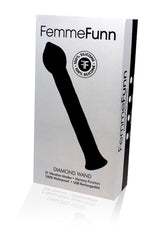 Femme Funn Diamond Wand Vibrator — Black, Textured G-Spot - FF-1015-05