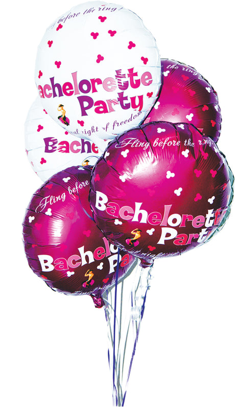 "Bachelorette Party Foil Balloons 9 Pack Assorted  Colors HTP2512"