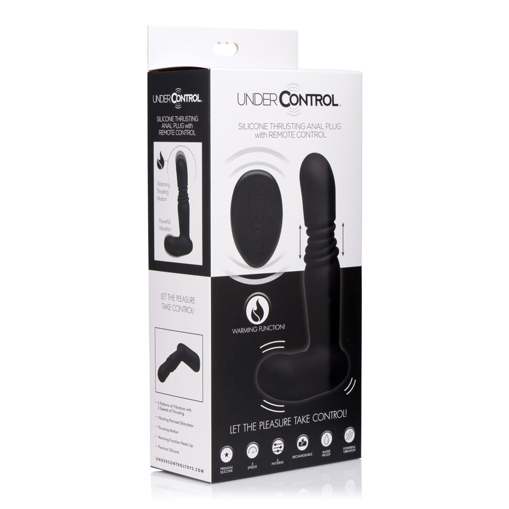 Silicone Thrusting Anal Plug With Remote Control by XR Brands
