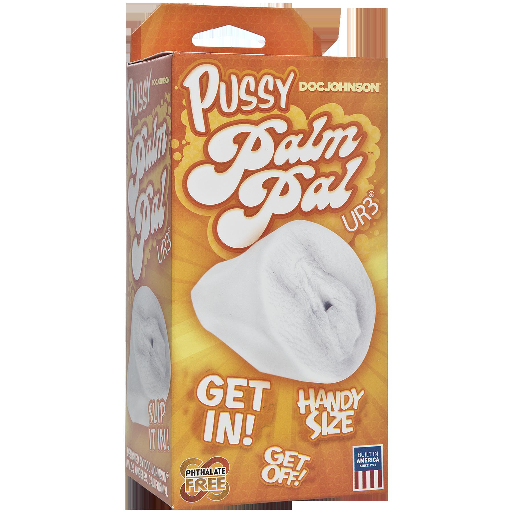 Palm Pal Frosted Ultraskyn Masturbator - Pussy - Clear by Doc Johnson