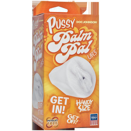Palm Pal Frosted Ultraskyn Masturbator - Pussy - Clear by Doc Johnson