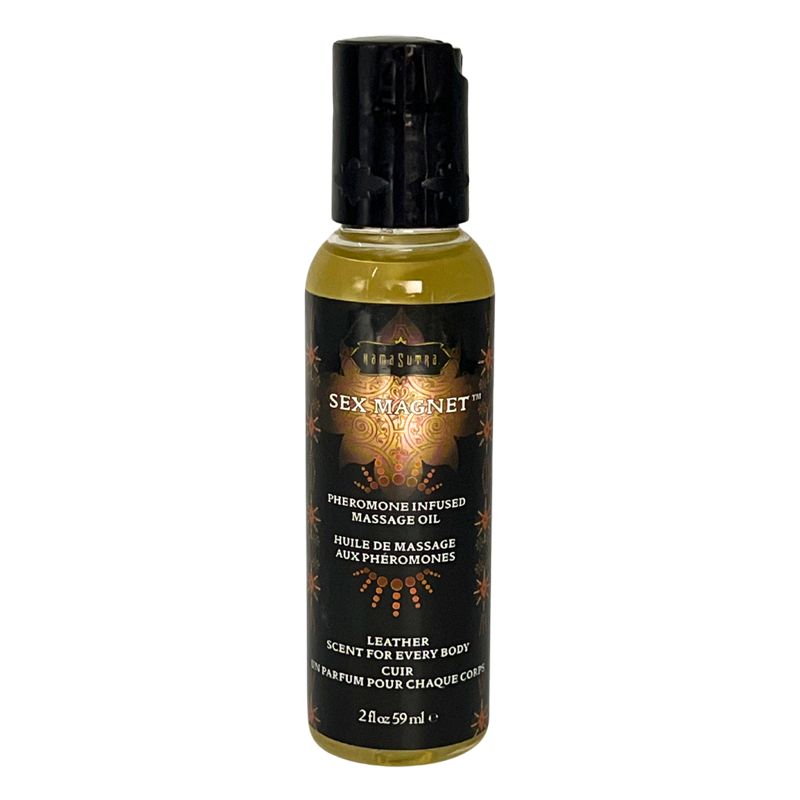 Kama Sutra Sex Magnet Pheromone Massage Oil — Leather, 2 fl oz - KS-12074
