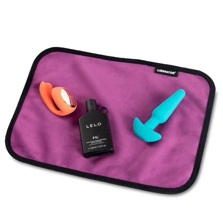Liberator Fascinator Toy Pad — Microvelvet Moisture-Proof Toy Mat, 11 x 16, Aubergine - L5654
