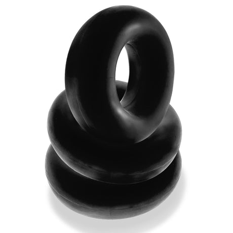 OXBALLS Fat Willy 3-Pack Jumbo Cock Rings — Black - OX-3065-BLK