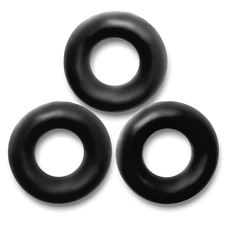 OXBALLS Fat Willy 3-Pack Jumbo Cock Rings — Black - OX-3065-BLK