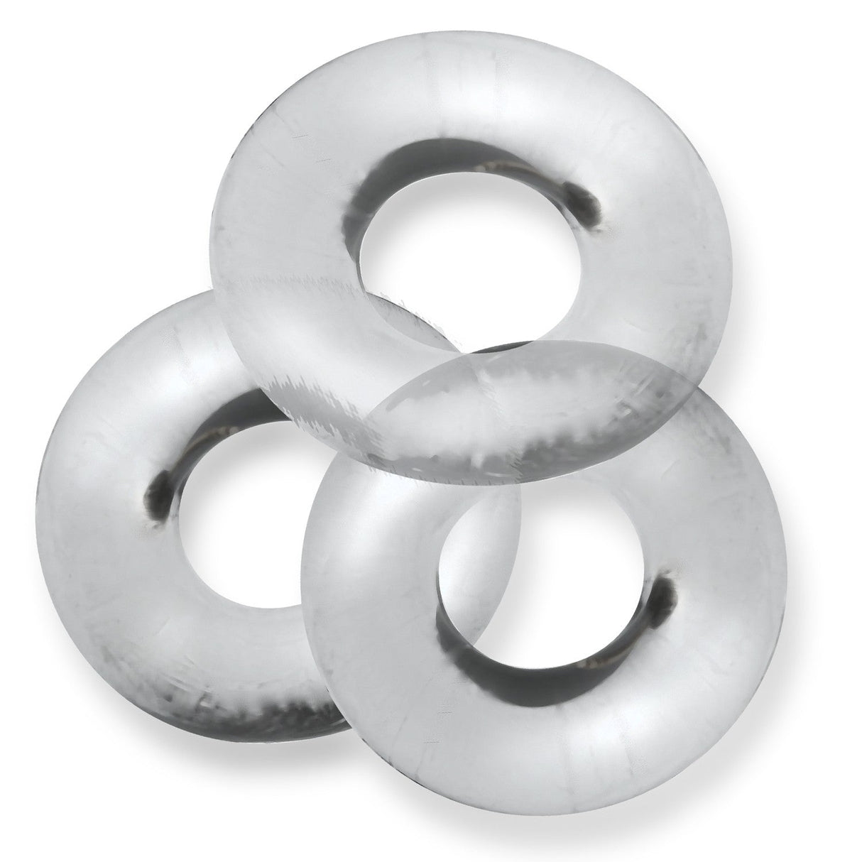OXBALLS Fat Willy 3-Pack Jumbo Cockrings — Clear - OX-3065-CLR