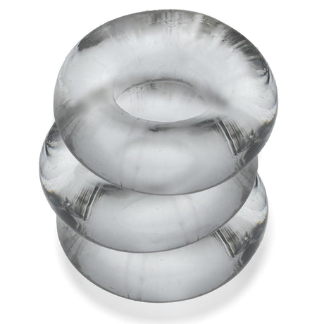 OXBALLS Fat Willy 3-Pack Jumbo Cockrings — Clear - OX-3065-CLR