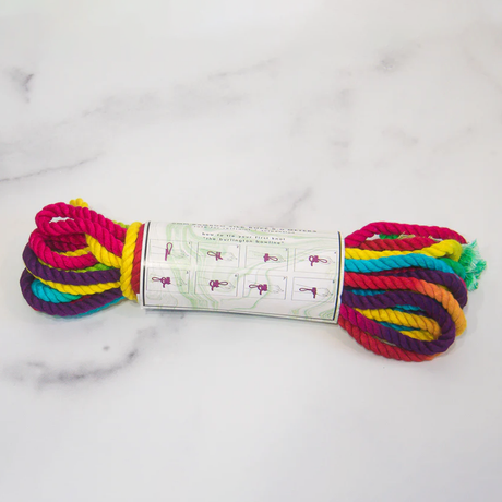 Emojibator Funfetti Rainbow Bondage Rope — 8 m, 6 mm - EM9554