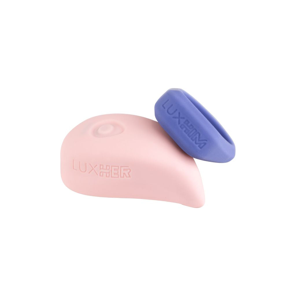 LUXUS Couples Vibrator Set — Clitoral Vibrator (Pink) & Magnetic Ring (Purple) - KR6591