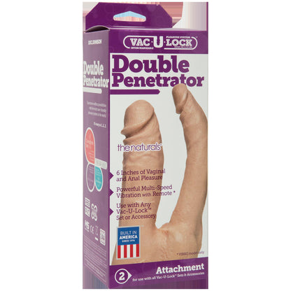 Vac-U-Lock Double Penetrator - White by Doc Johnson