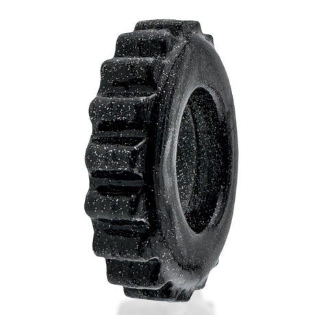 OXBALLS Plushy Single Ring Cock Ring — Black Mica - OX-3207-BKM