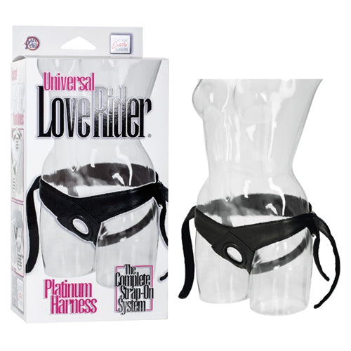 Universal Love Rider Platinum Harness - Black by CalExotics