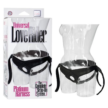 Universal Love Rider Platinum Harness - Black by CalExotics