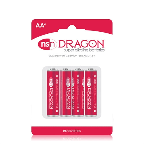 nsnovelties Dragon Alkaline AA Batteries, 4-Pack - NSN2010-10