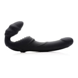 Slim Rider Ribbed Vibrating Silicone Strapless Strap-On by XR Brands