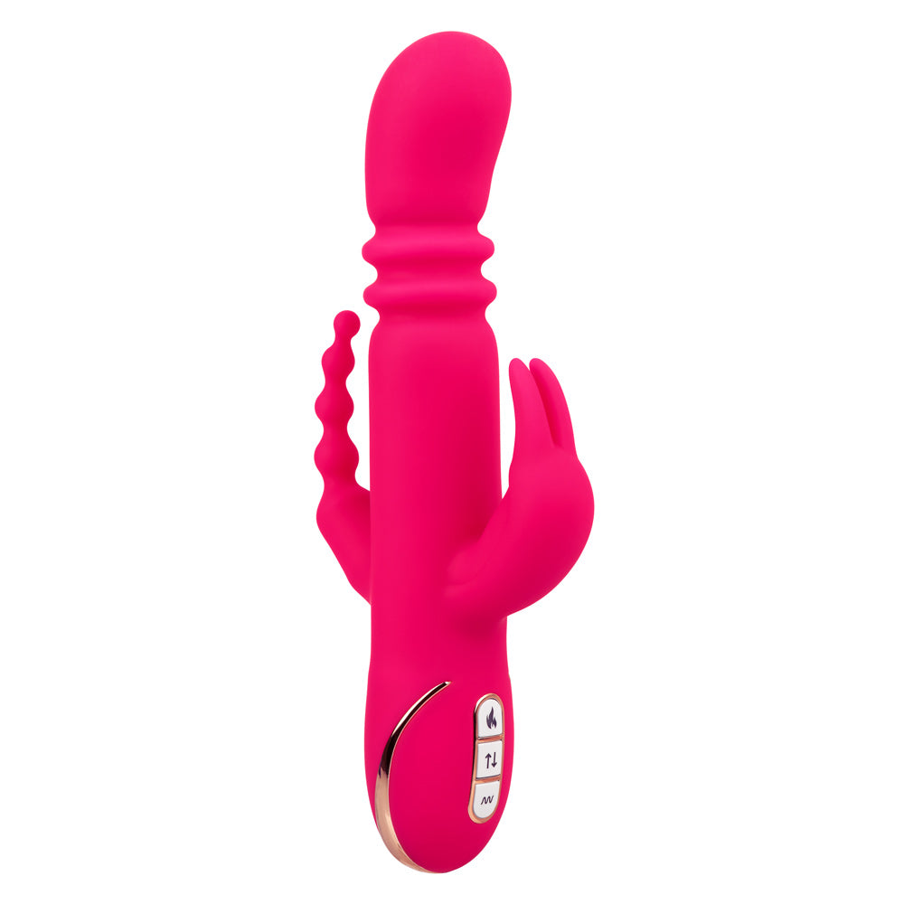 CalExotics Jack Rabbit Signature Heated Triple Fantasy Rabbit - Pink - SE0609903