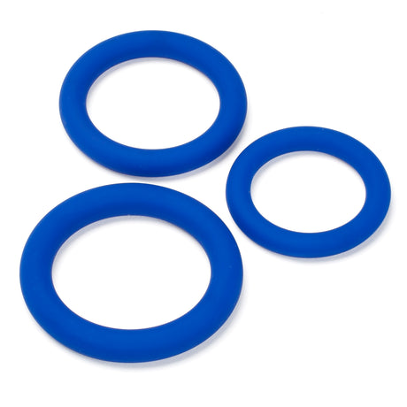 Cloud 9 Novelties Cloud 9 Pro Sensual Silicone Cock Ring 3-Pack - Blue - WTC85214