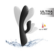 Dorcel Flexi Rabbit Vibrator — Black, Warming - DL2882
