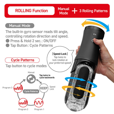 Tenga FLIP ZERO Electronic Vibrotation Stroker with EVR Attachment - TN397