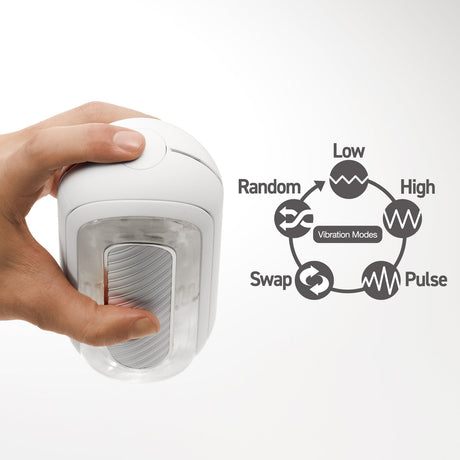 Tenga Flip Zero Gravity EV Electronic Vibrating Masturbator — White - TN386