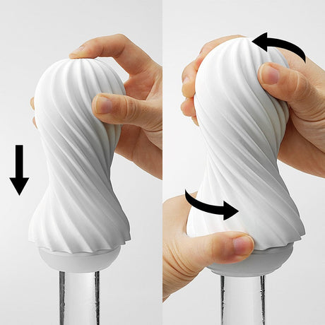 Tenga FLEX Bubbly Blue Reusable Masturbator - TN474