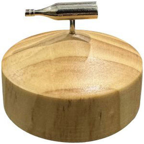 Kheper Games Spin the Bottle Party Game — Metal Bottle & Wooden Base - KG-BGA42