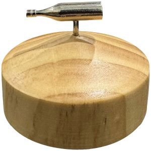 Kheper Games Spin the Bottle Party Game — Metal Bottle & Wooden Base - KG-BGA42