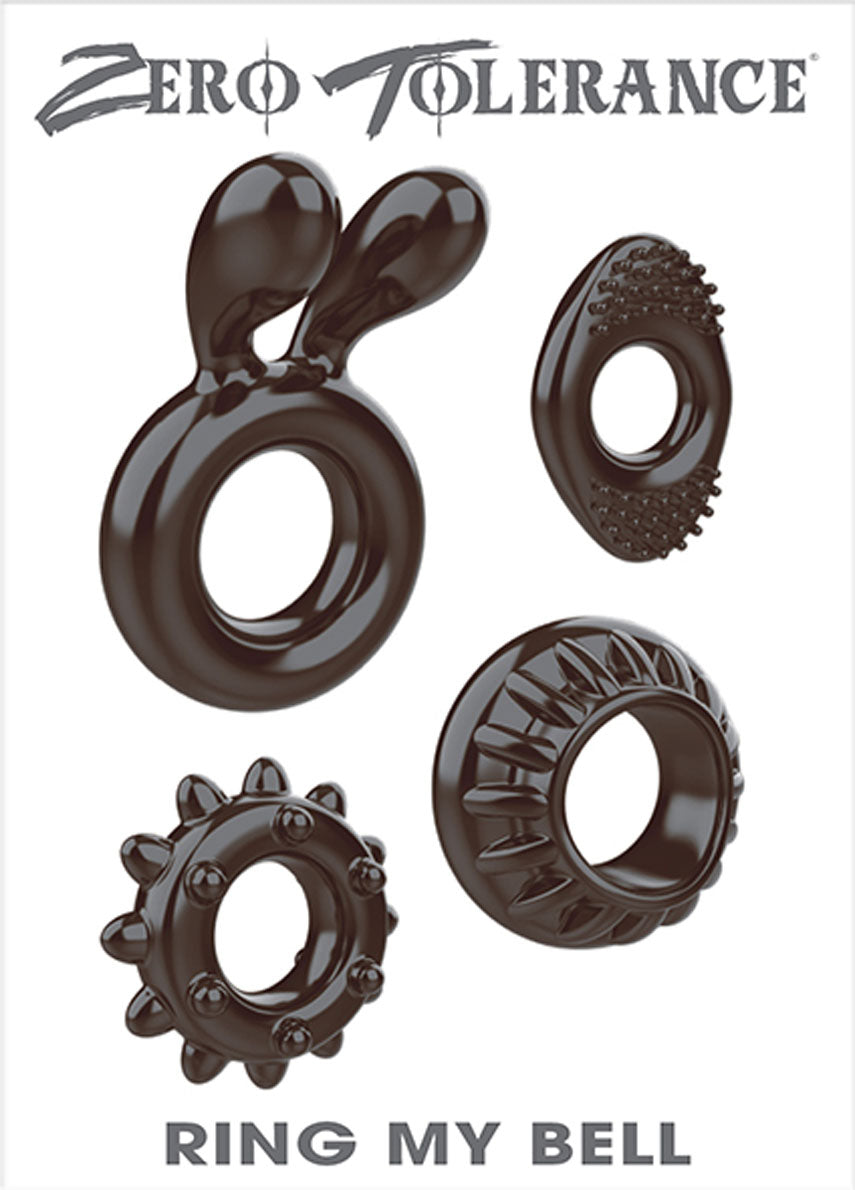 Evolved Novelties Ring My Bell 4-Pack Cock Ring Set - ZE-CR-4388-2