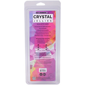 Doc Johnson Crystal Jellies Realistic Dildo — 6.75 in, Purple - DJ0288-44-CD