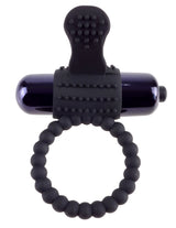 Pipedream Vibrating Silicone C-Ring — Black - PD5966-23