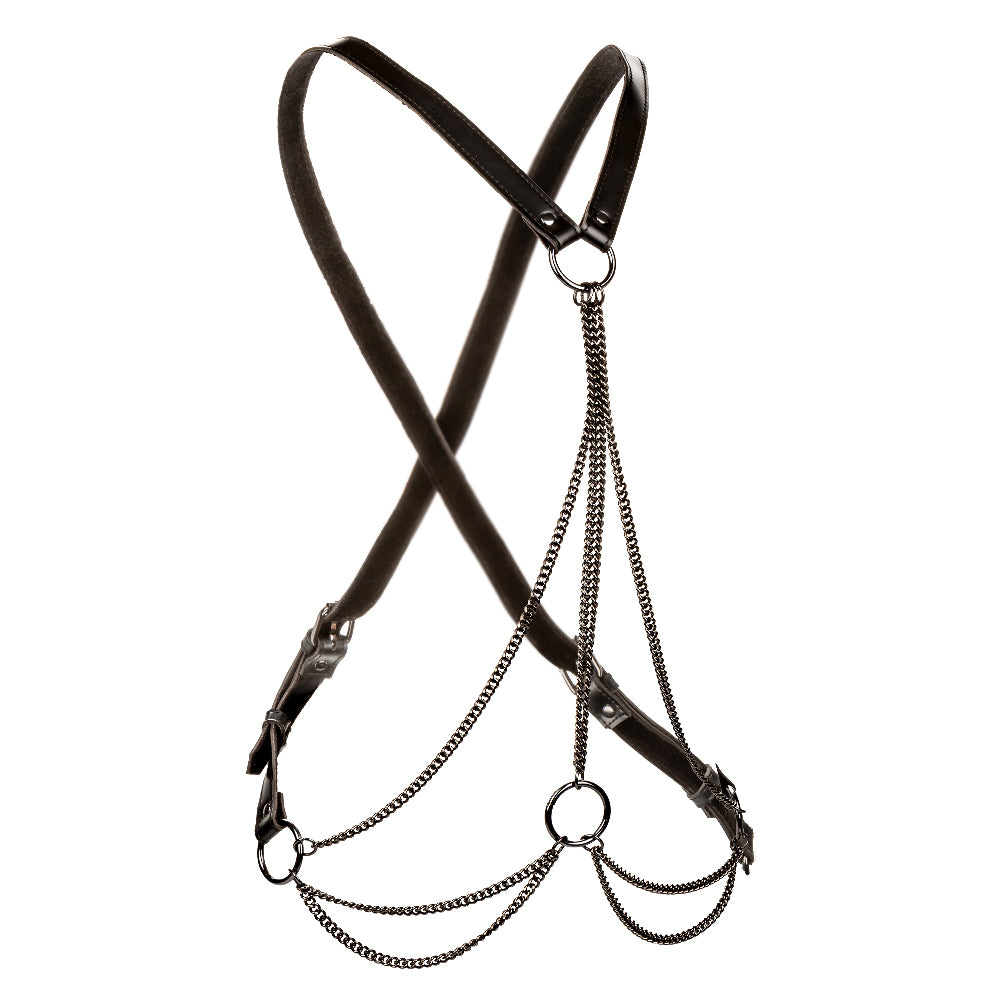 CalExotics Multi Chain Cross-Back Harness — Black - SE3101203