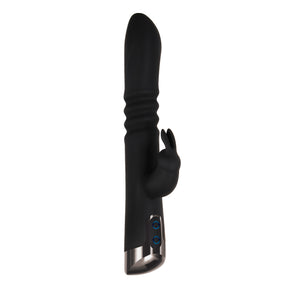 Evolved Novelties Rapid Rabbit Thrusting Rabbit Vibrator, Black Chrome - EN-RS-8409-2