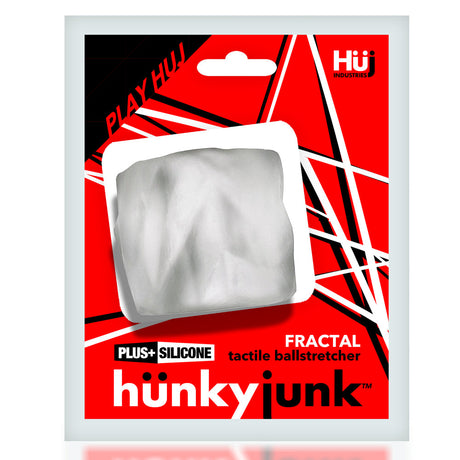 Hunkyjunk FRACTAL Ballstretcher — Clear Ice, Plus+SILICONE Blend - HUJ-131-TARICE