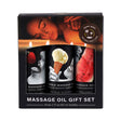 Earthly Body Edible Massage Oil Gift Set, 3 x 2 fl oz — Strawberry, Watermelon, Vanilla - EB-MSEG003