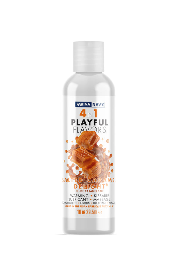 M.D. Science Lab Swiss Navy Salted Caramel 4-in-1 Flavored Lubricant, 1 fl oz - MD-SN4N1FSCD1