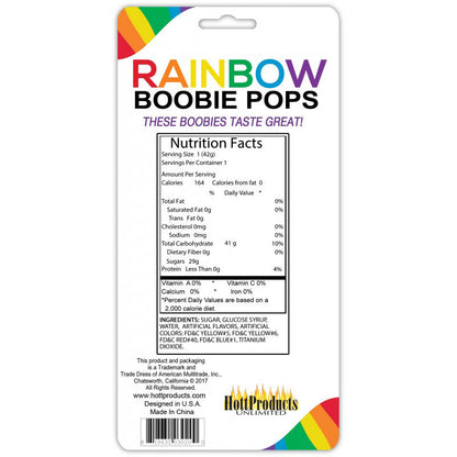 Rainbow Boobie Pops - 1.48 Oz. by Hott Products