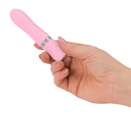 BMS Factory Pillow Talk Flirty Mini Massager with Swarovski Crystal, Pink - BMS2661-6