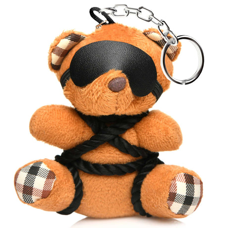 XR Brands Rope Teddy Bear Keychain — Burnt Orange, 3.9 in - MS-AH121
