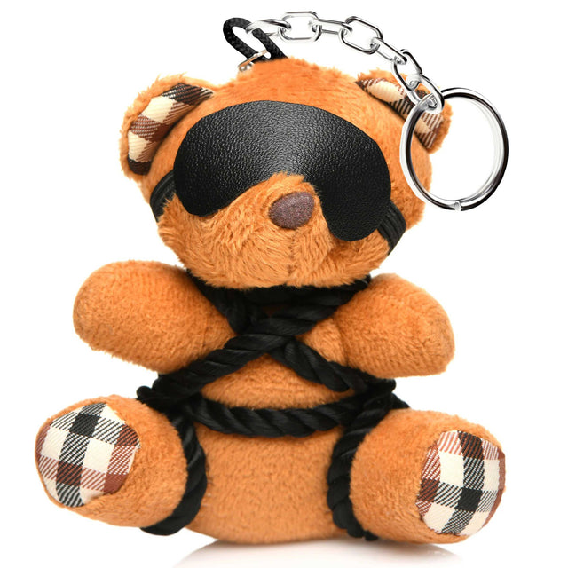 XR Brands Rope Teddy Bear Keychain — Burnt Orange, 3.9 in - MS-AH121