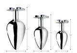 XR Brands Violet Flower Gem Anal Plug Set — 3 Sizes, Nickel-Free Aluminum - BTYS-AG205