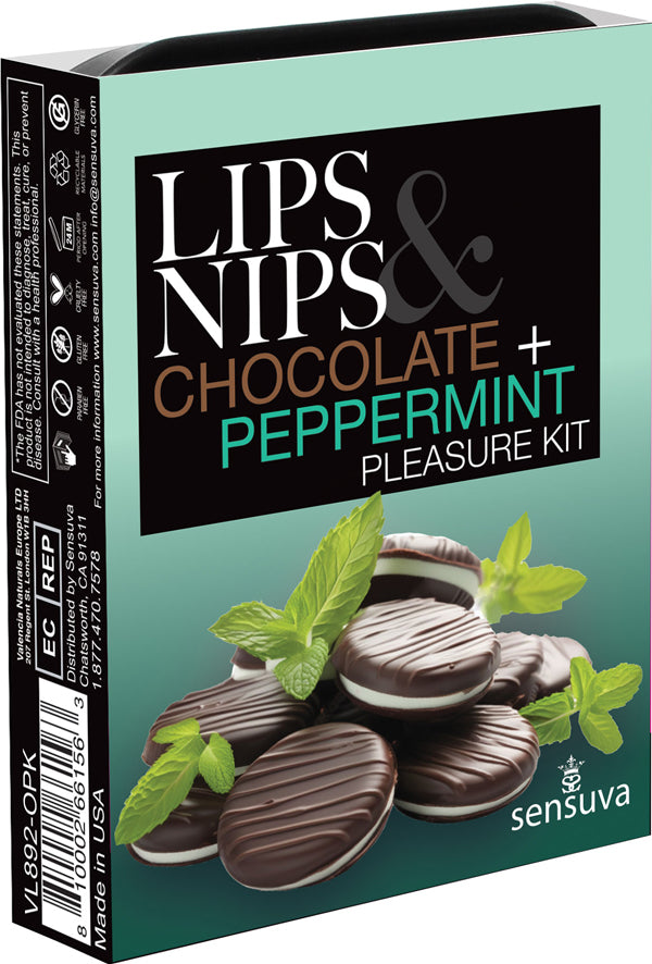 Sensuva Lips and Nips Pleasure Kit — Chocolate-Peppermint - SEN-VL892-OPK