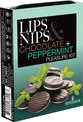 Sensuva Lips and Nips Pleasure Kit — Chocolate-Peppermint - SEN-VL892-OPK