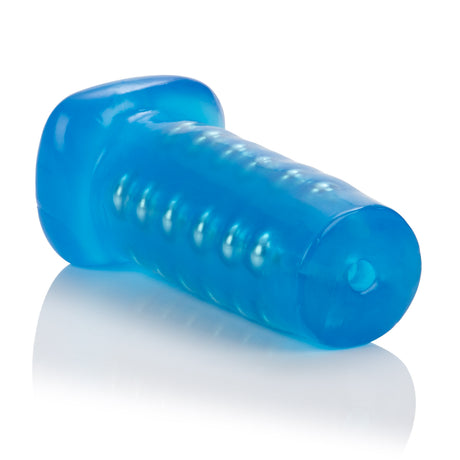 CalExotics Beaded Masturbator — Ridged TPR Sleeve with Silver Beads - SE1786123