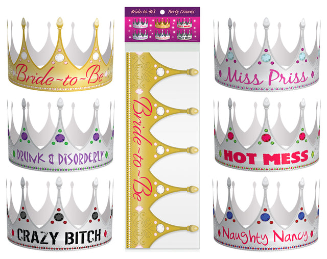 Kheper Games Bride-to-Be Party Crowns, Set of 6 - KG-NVS18